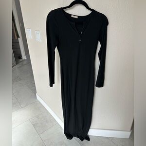 SMALL Maxi long sleeve bodycon dress